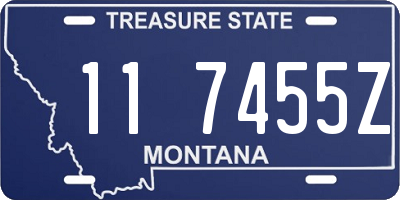 MT license plate 117455Z