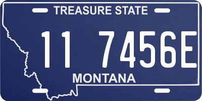 MT license plate 117456E