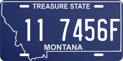 MT license plate 117456F