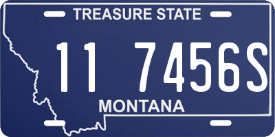 MT license plate 117456S