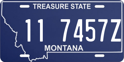 MT license plate 117457Z