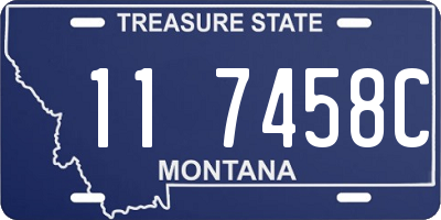 MT license plate 117458C