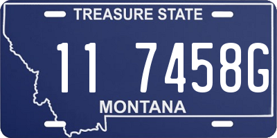 MT license plate 117458G
