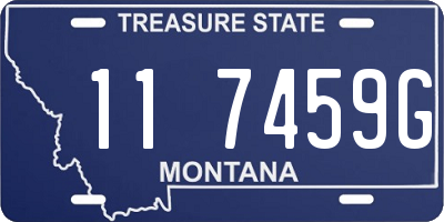 MT license plate 117459G