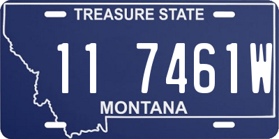 MT license plate 117461W