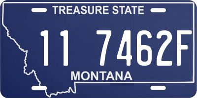 MT license plate 117462F