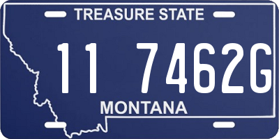 MT license plate 117462G