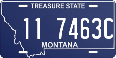 MT license plate 117463C