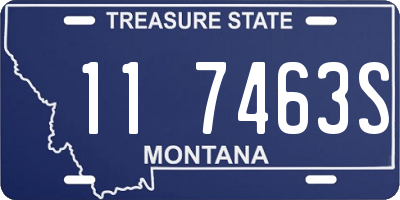 MT license plate 117463S
