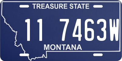 MT license plate 117463W