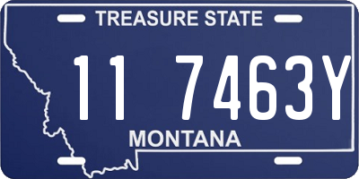 MT license plate 117463Y