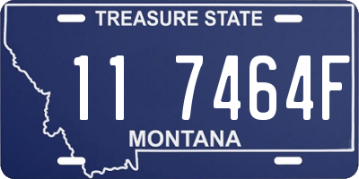 MT license plate 117464F
