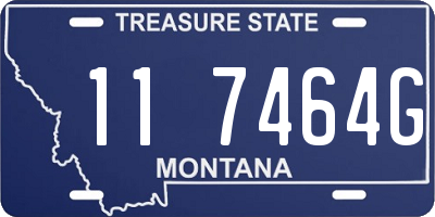 MT license plate 117464G