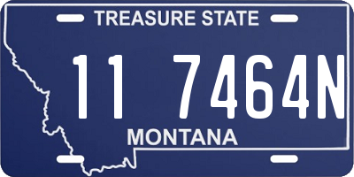 MT license plate 117464N
