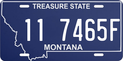 MT license plate 117465F