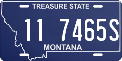 MT license plate 117465S