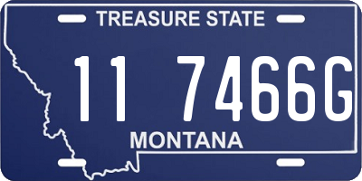 MT license plate 117466G