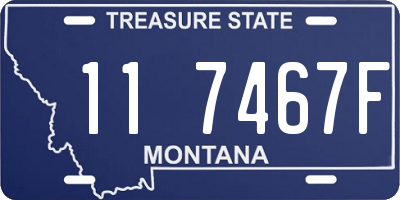 MT license plate 117467F