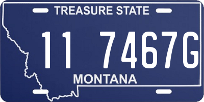 MT license plate 117467G