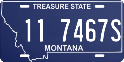 MT license plate 117467S