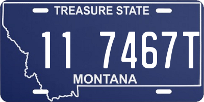 MT license plate 117467T