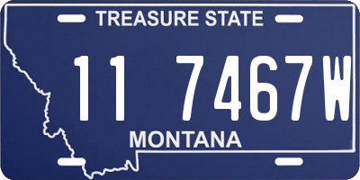 MT license plate 117467W