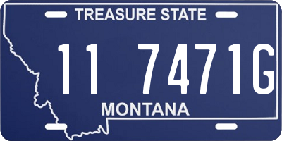 MT license plate 117471G