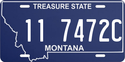 MT license plate 117472C