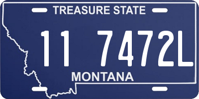 MT license plate 117472L