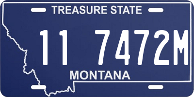 MT license plate 117472M