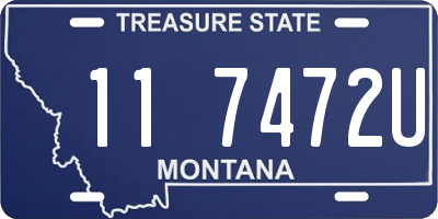MT license plate 117472U