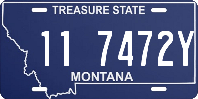 MT license plate 117472Y