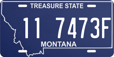 MT license plate 117473F