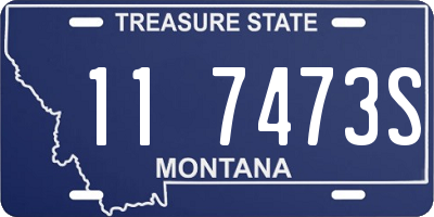 MT license plate 117473S