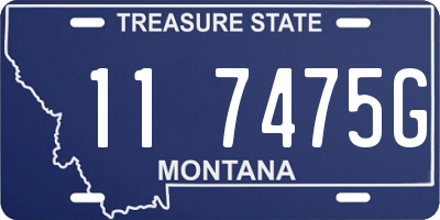 MT license plate 117475G