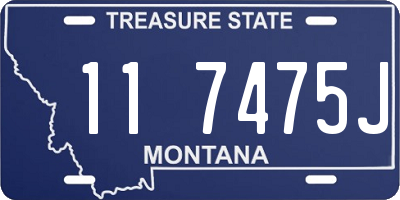 MT license plate 117475J