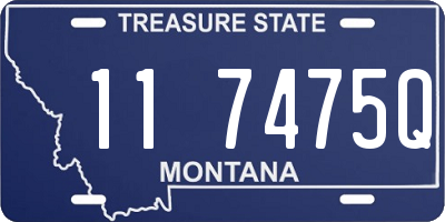 MT license plate 117475Q