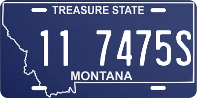 MT license plate 117475S