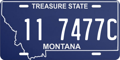 MT license plate 117477C