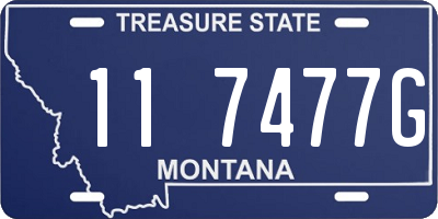 MT license plate 117477G