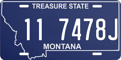 MT license plate 117478J