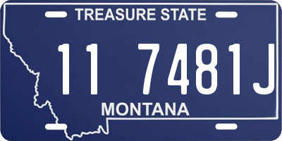 MT license plate 117481J
