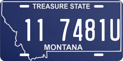 MT license plate 117481U