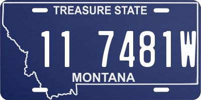 MT license plate 117481W