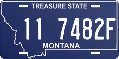 MT license plate 117482F