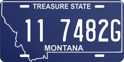 MT license plate 117482G