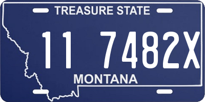 MT license plate 117482X