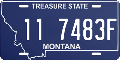 MT license plate 117483F