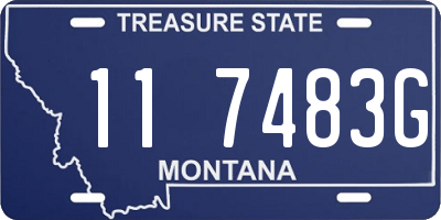 MT license plate 117483G