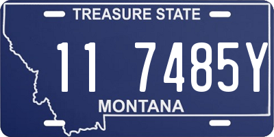 MT license plate 117485Y